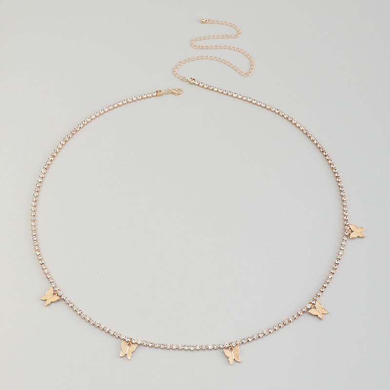 Fashion Sexy Butterfly Body Chain Belly Waist Chain for Women Summer Beach Trend Jewelry Accessories Belt Party Gift 16205433