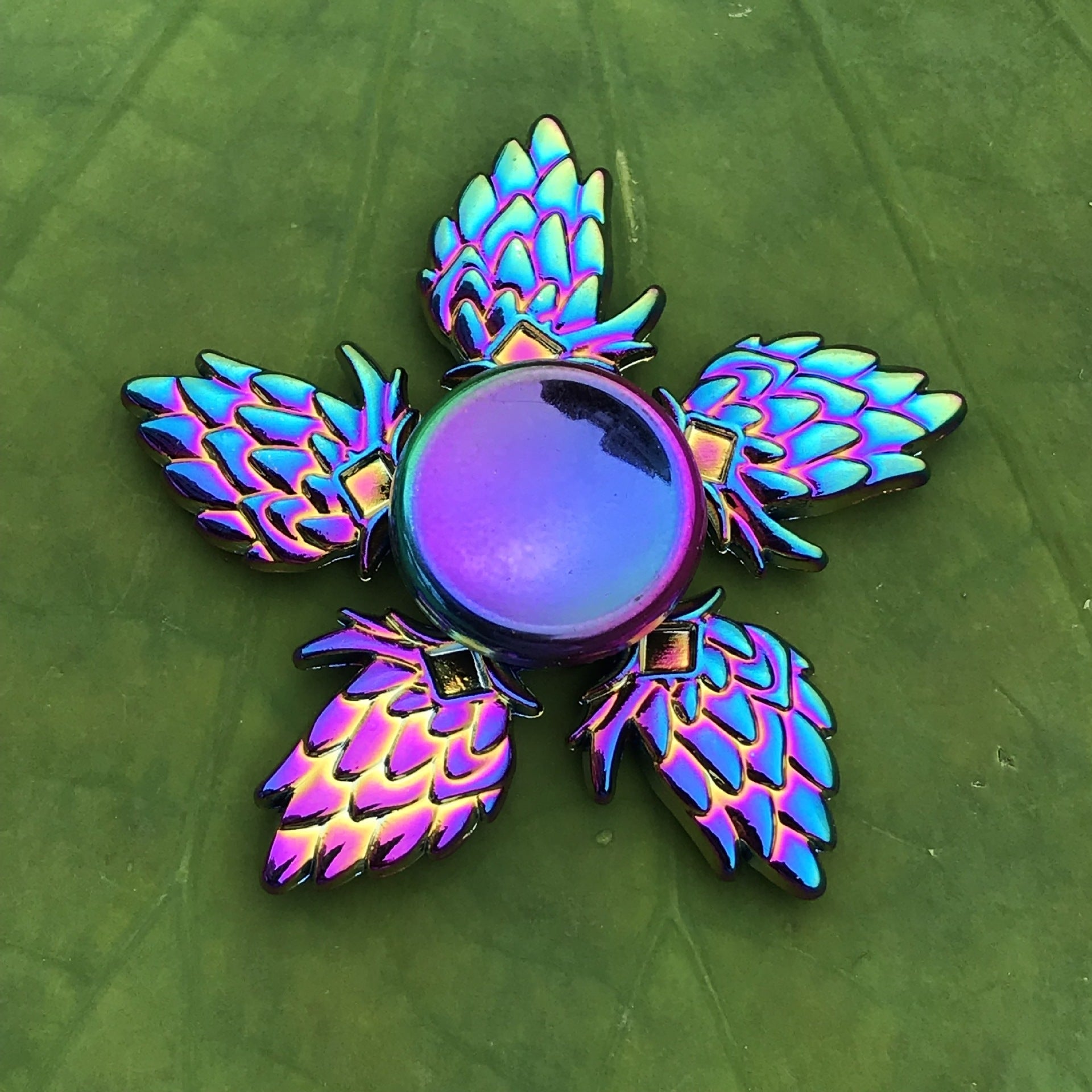 Clover Colorful Fingertip Spinning Spiral Decompression Toy Finger Spinner 1620545611026