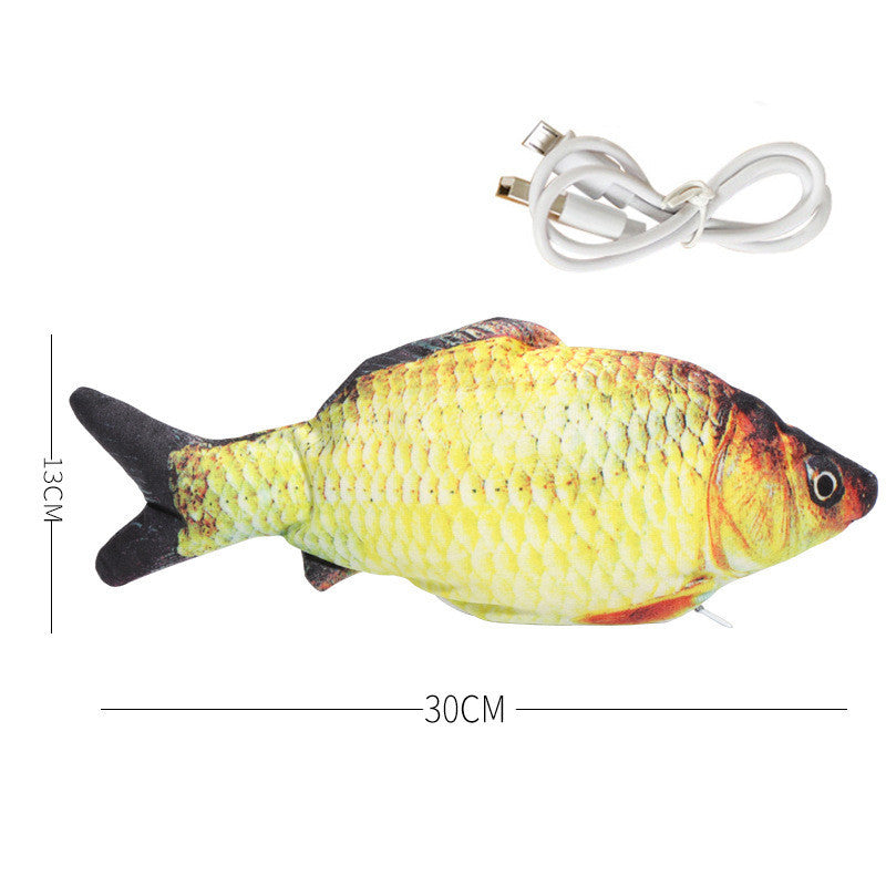 Simulation Fish Toy, Electric Cat Toy, Usb Charging, Beating Fish Plush Toy 1620556793533