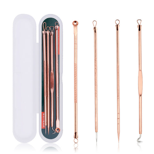 Rose Gold Acne Needle 4-Piece Set 1620561053035