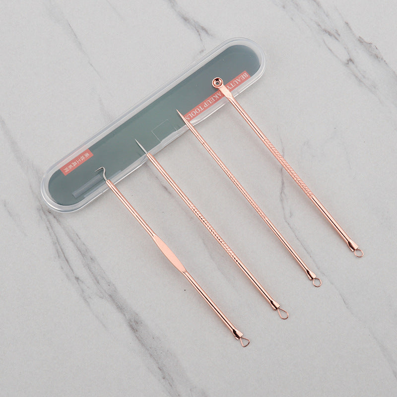 Rose Gold Acne Needle 4-Piece Set 1620561053036