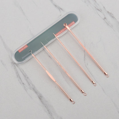 Rose Gold Acne Needle 4-Piece Set 1620561053036