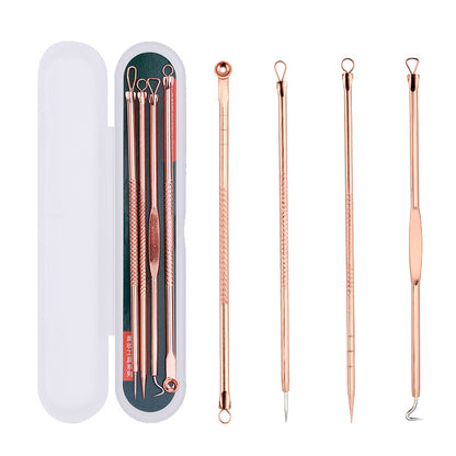 Rose Gold Acne Needle 4-Piece Set 1620561053037
