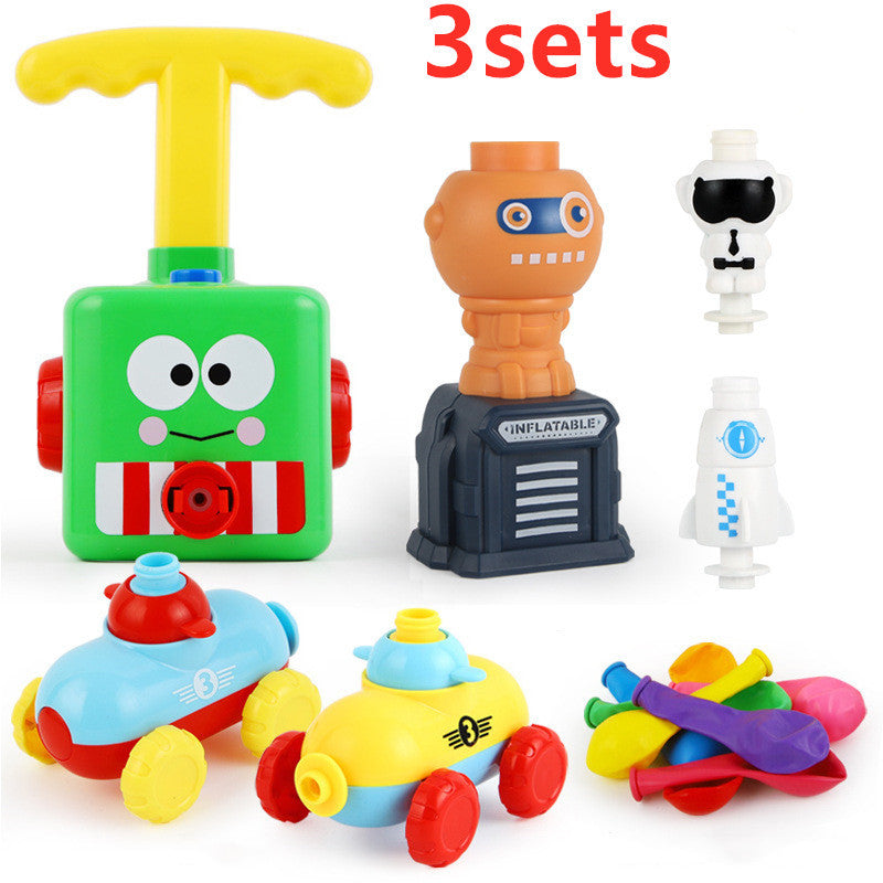 Power Balloon Launch Tower Toy Puzzle  Education Inertia Air Power Balloon Car Science Experimen Toy For Children Gift 162060