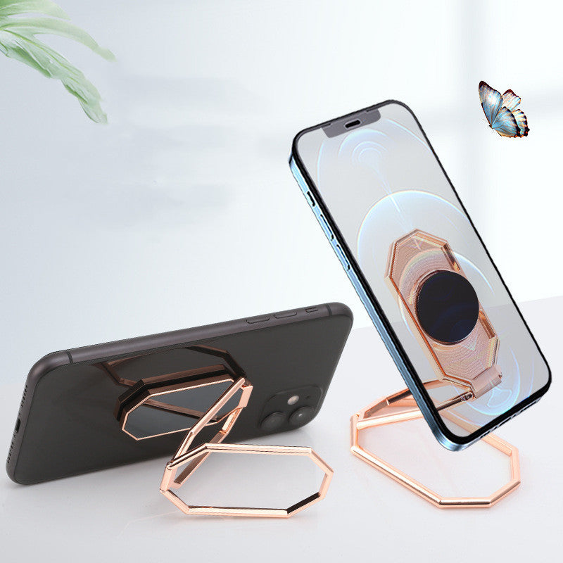 Magic Ring Folding And Sticking Zinc Alloy Metal Mobile Phone Ring Buckle - 图片 5
