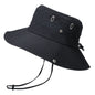 Summer Men'S Breathable Sunshade Travel Outdoor Fishing Sunscreen Solid Color Big Brim Fisherman Hat 1620729808666