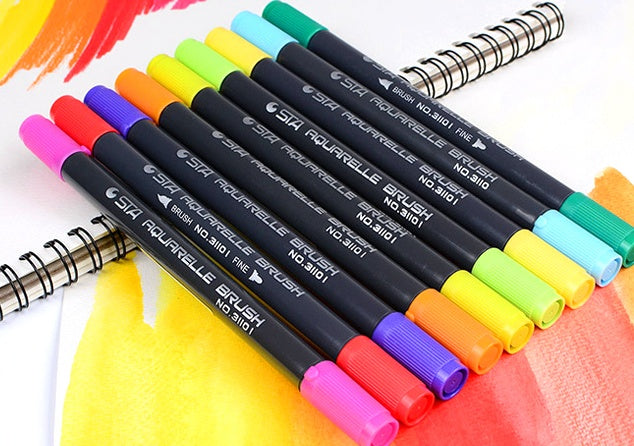 STA 80 Colors Set Water Based Ink Sketch Marker Pens Twin Tip Fine Brush Marker Pen For Graphic Drawing Manga Art Supplies - 图片 2