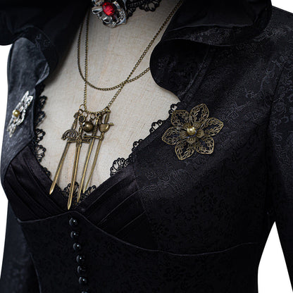 Evil Village Cosplay Costume Vampire Lady Dress Outfits Halloween Carnival Suit 1620801296195