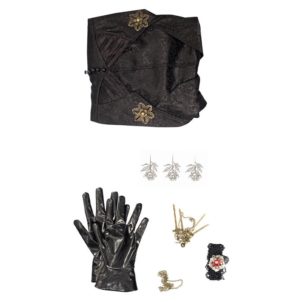 Evil Village Cosplay Costume Vampire Lady Dress Outfits Halloween Carnival Suit 1620801296199