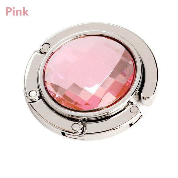 Fashion ladies crystal bag hook personality purple diamond metal bag hook 1620871977566