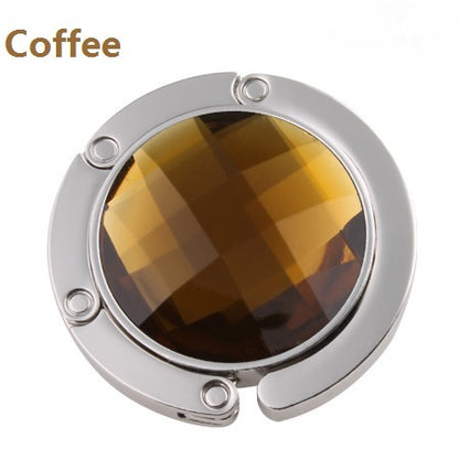 Fashion ladies crystal bag hook personality purple diamond metal bag hook 1620872000599