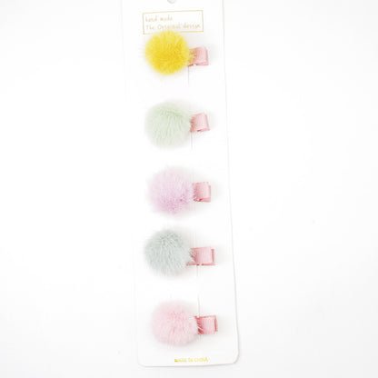 Children'S Hair Ball Hairpin Candy Color Mini Princess Hair Card Bangs Hair Accessories 1620884811214