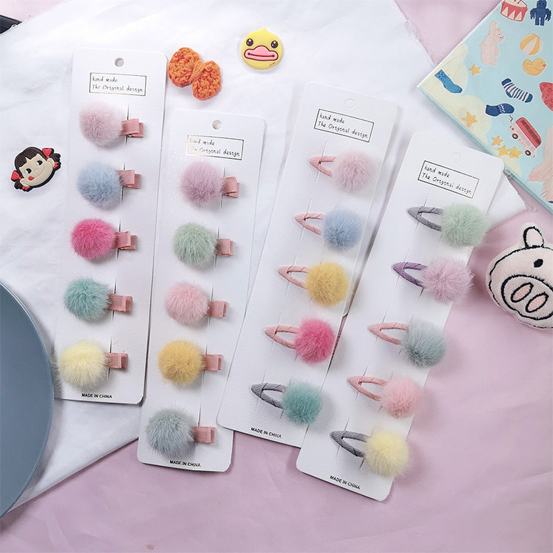 Children'S Hair Ball Hairpin Candy Color Mini Princess Hair Card Bangs Hair Accessories 1620884811216