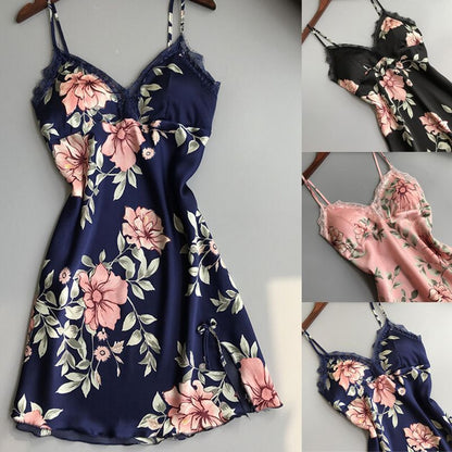 Robe Underwear women's night dress lace sleepwear Silk Satin 1620892827993