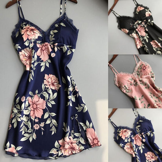Robe Underwear women's night dress lace sleepwear Silk Satin 1620892827993