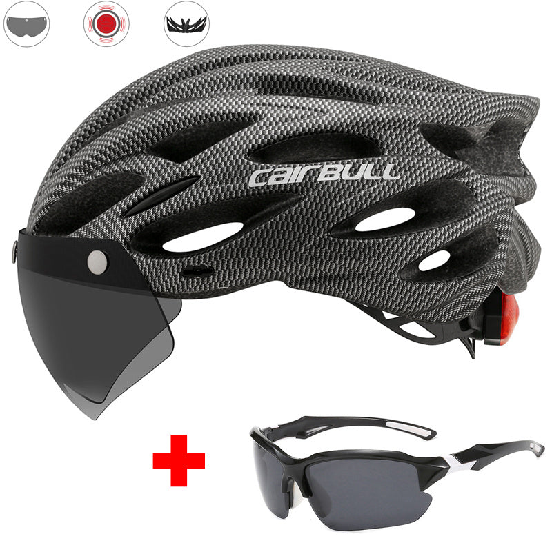 Road mountain bike riding helmet with lens and brim taillight 1620894977478 01f40331 6b06 40f7 a5e7 fb4250c65435