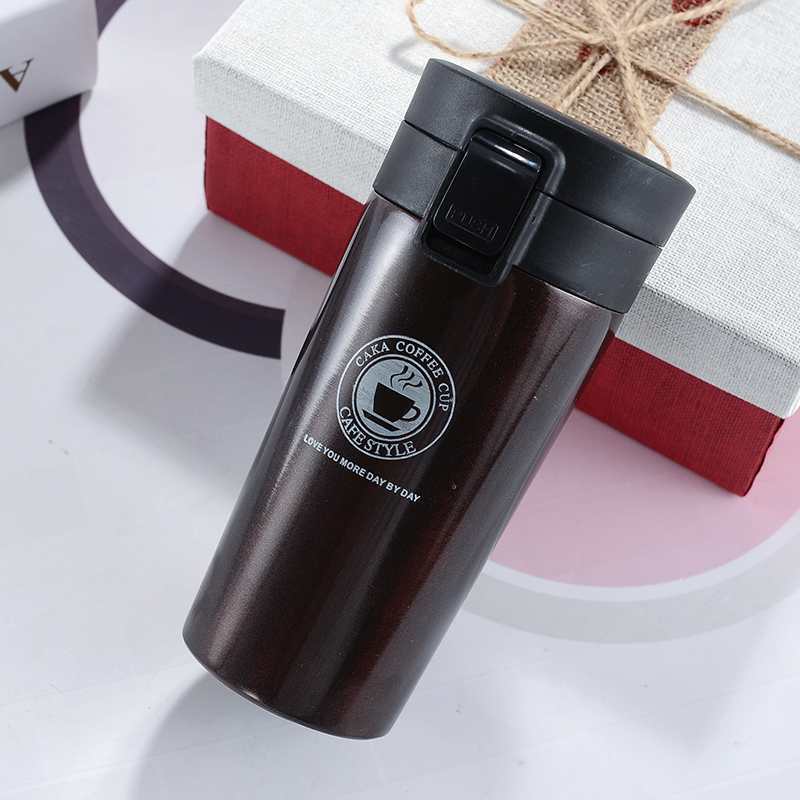 New Stainless Steel Coffee Cup Portable Business Car Gift Water Cup Creative Bouncing Cover Vacuum Cup Custom 1620972801623