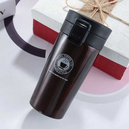 New Stainless Steel Coffee Cup Portable Business Car Gift Water Cup Creative Bouncing Cover Vacuum Cup Custom 1620972801623