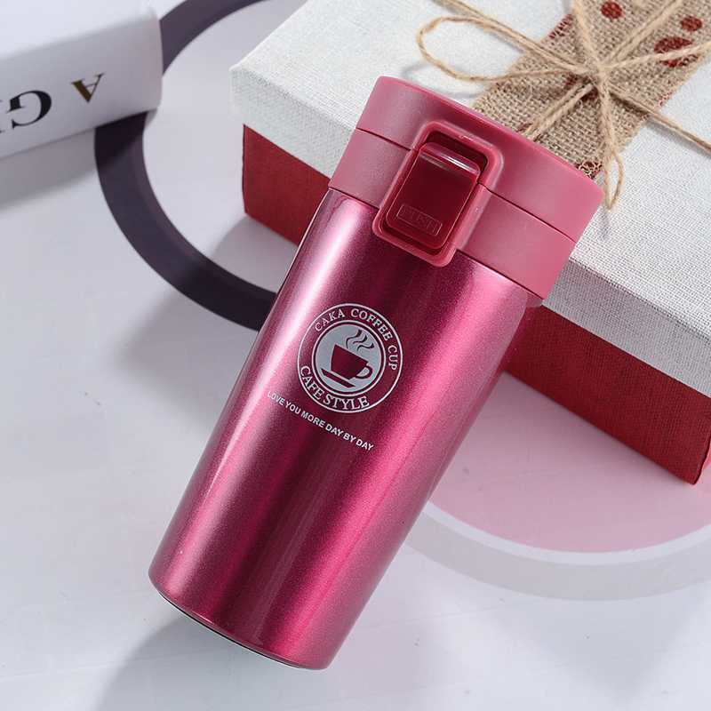New Stainless Steel Coffee Cup Portable Business Car Gift Water Cup Creative Bouncing Cover Vacuum Cup Custom 1620972801625