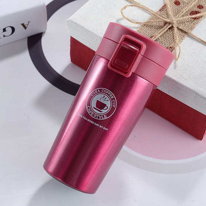 New Stainless Steel Coffee Cup Portable Business Car Gift Water Cup Creative Bouncing Cover Vacuum Cup Custom 1620972801625