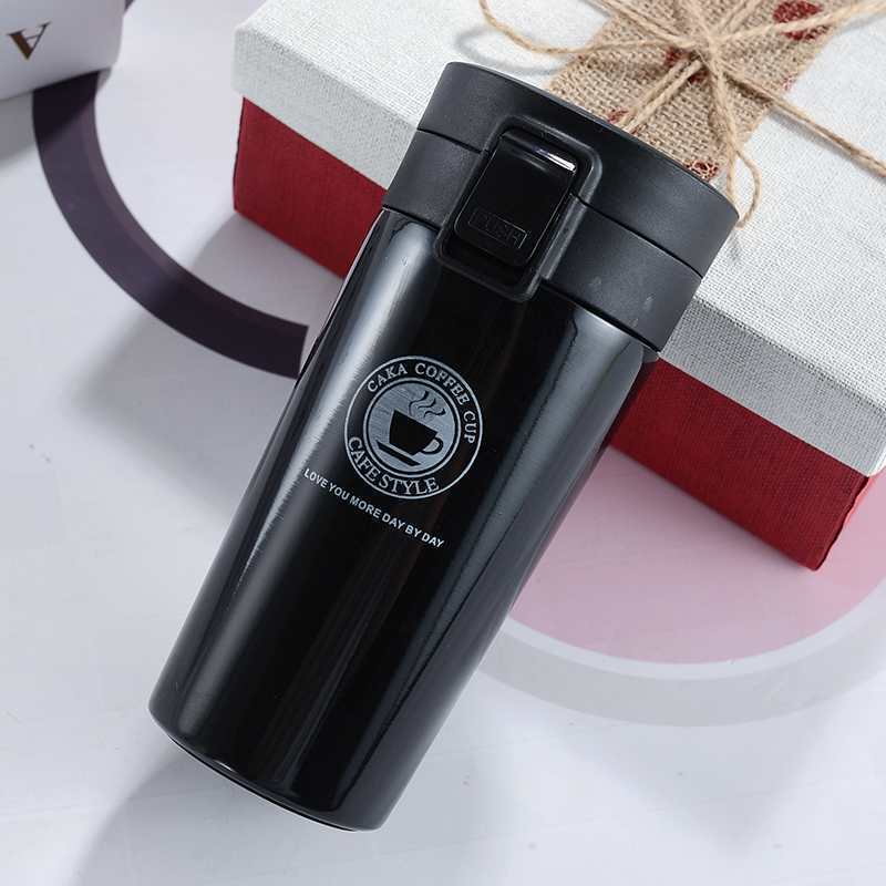 New Stainless Steel Coffee Cup Portable Business Car Gift Water Cup Creative Bouncing Cover Vacuum Cup Custom 1620972801626