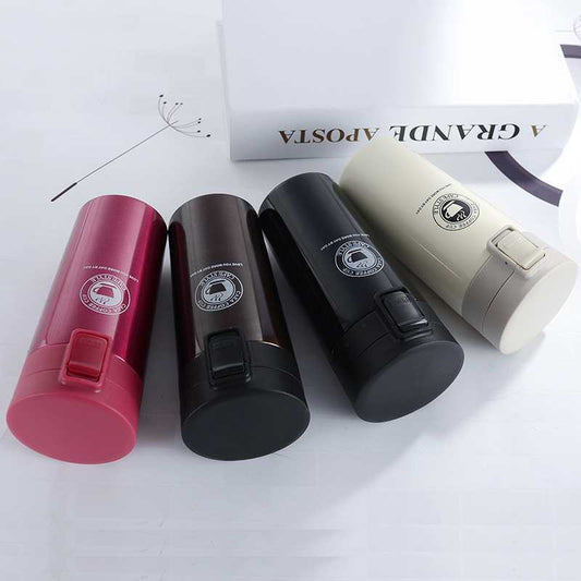 New Stainless Steel Coffee Cup Portable Business Car Gift Water Cup Creative Bouncing Cover Vacuum Cup Custom 1620972801627