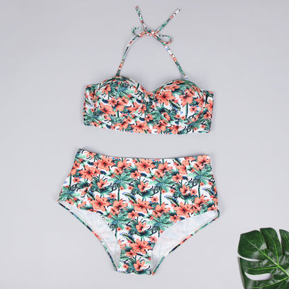 Ladies Swimsuit Fashion Print Ladies Split Swimsuit Sexy Bikini 1620975245201