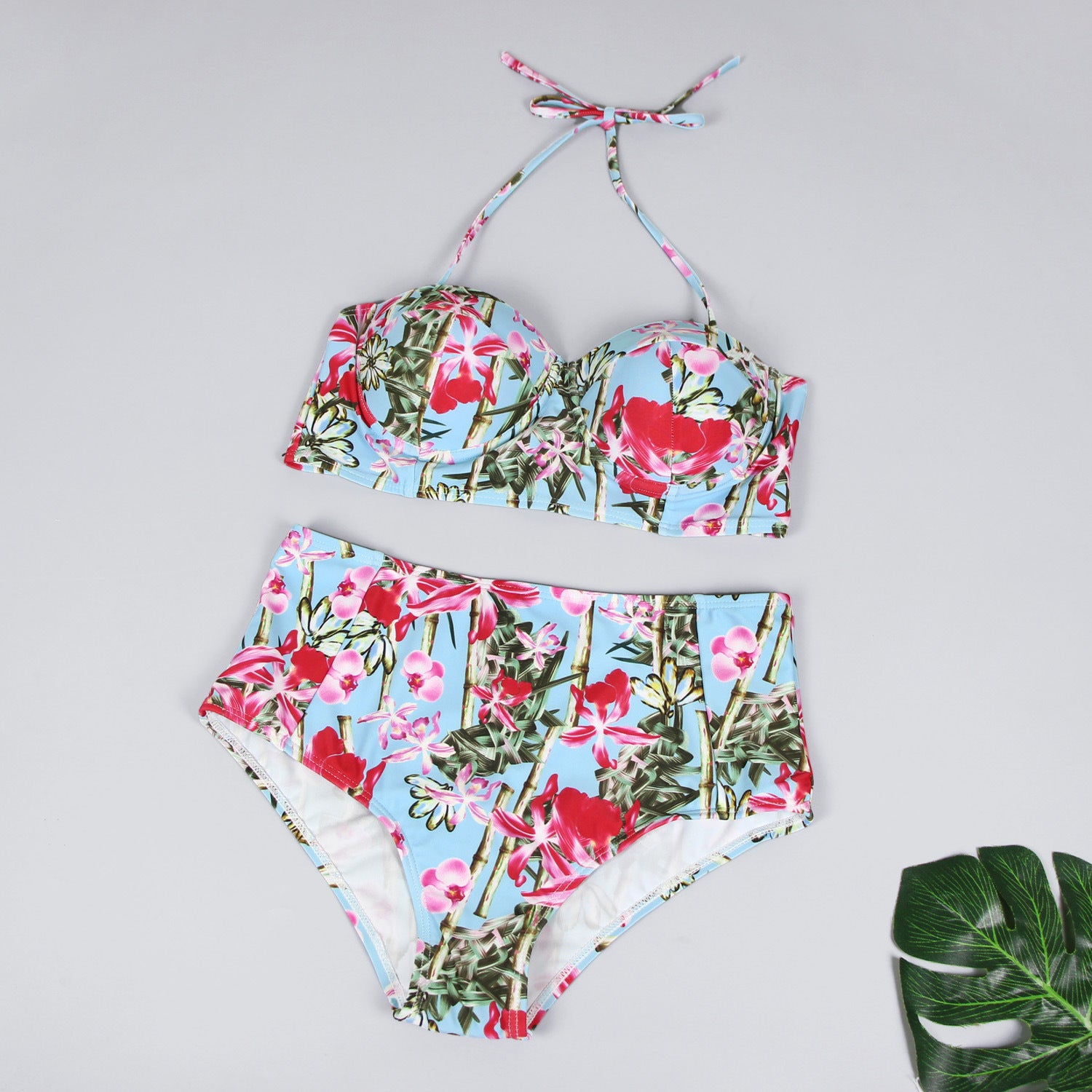 Ladies Swimsuit Fashion Print Ladies Split Swimsuit Sexy Bikini 1620975245208