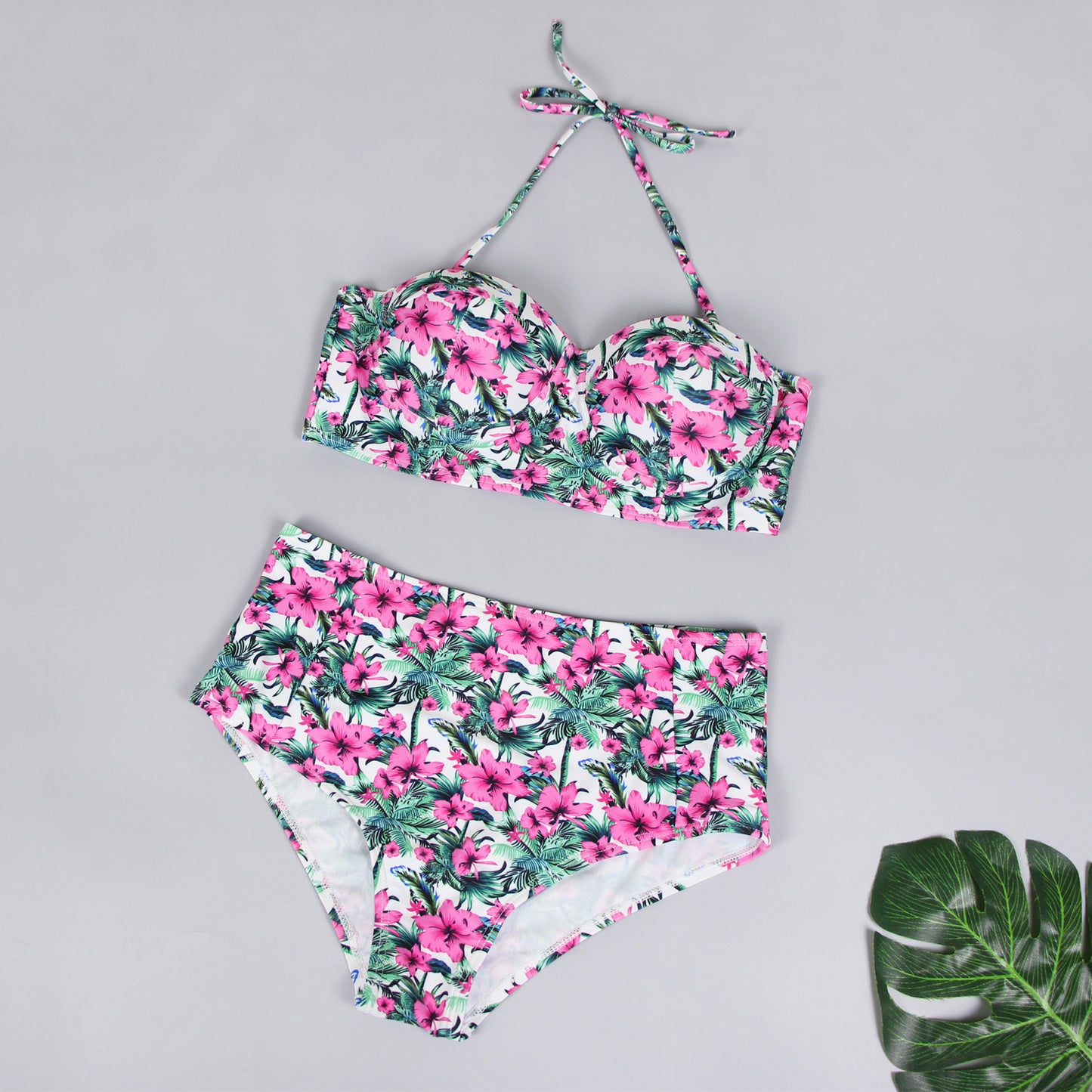 Ladies Swimsuit Fashion Print Ladies Split Swimsuit Sexy Bikini 1620975245486