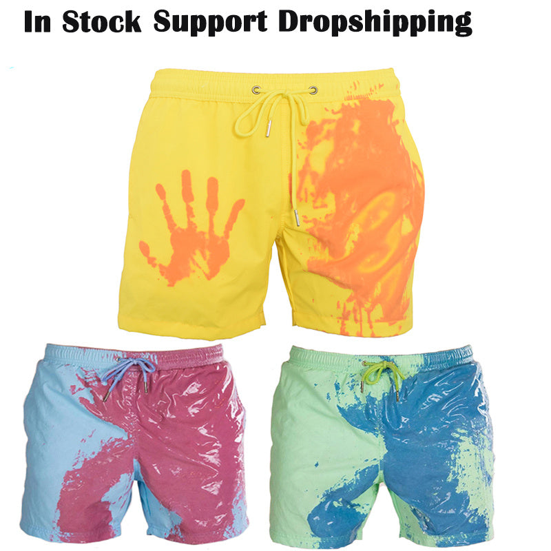 Magical Change Color Beach Shorts Summer Men Swimming Trunks Swimwear Swimsuit Quick Dry bathing shorts Beach Pant 1620976274