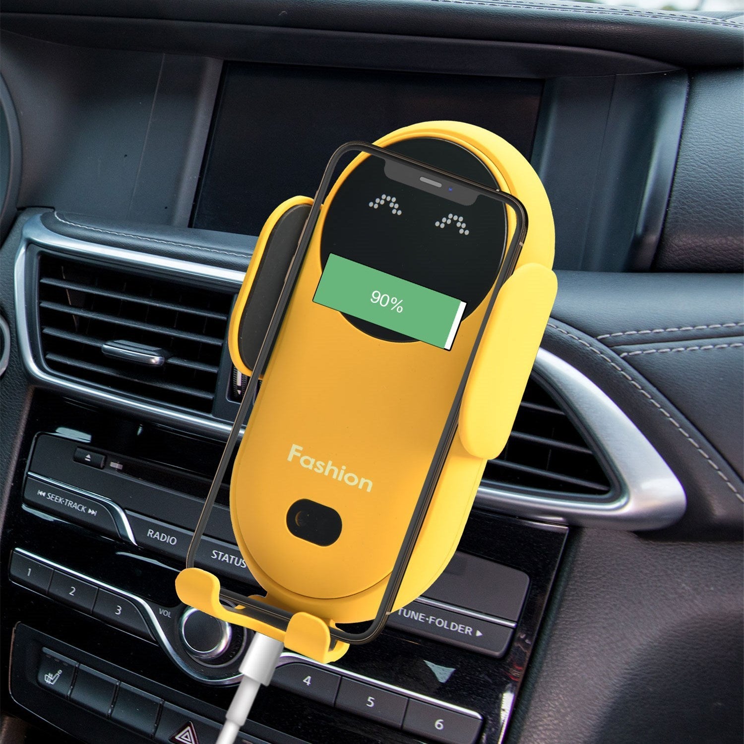 New S11 Car Wireless Charging Mobile Phone Navigation Bracket Infrared Sensor 10W Fast Charging Custom Gift 1620993471230