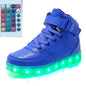 High-top LED Luminous Shoes Remote Control Light Shoes Square Ghost Dance Light Shoes Luminous Running Shoes Men And Women Sh