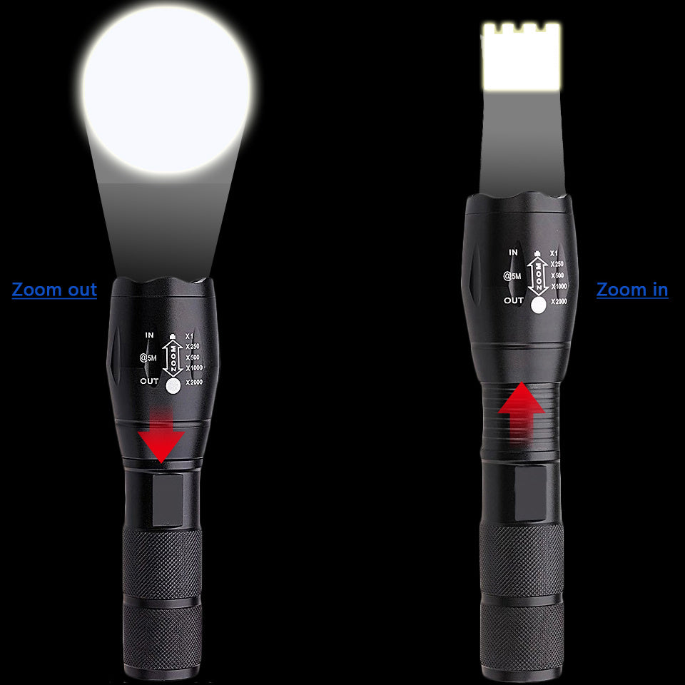 Strong Light Flashlight Special Forces Rechargeable Home Self-Defense Waterproof Riding Mini Camping Premium Super Bright Fla