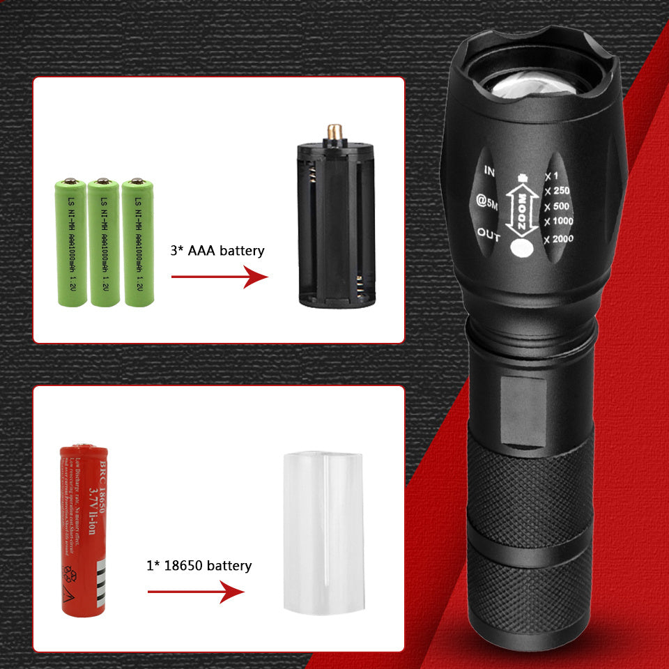 Strong Light Flashlight Special Forces Rechargeable Home Self-Defense Waterproof Riding Mini Camping Premium Super Bright Fla