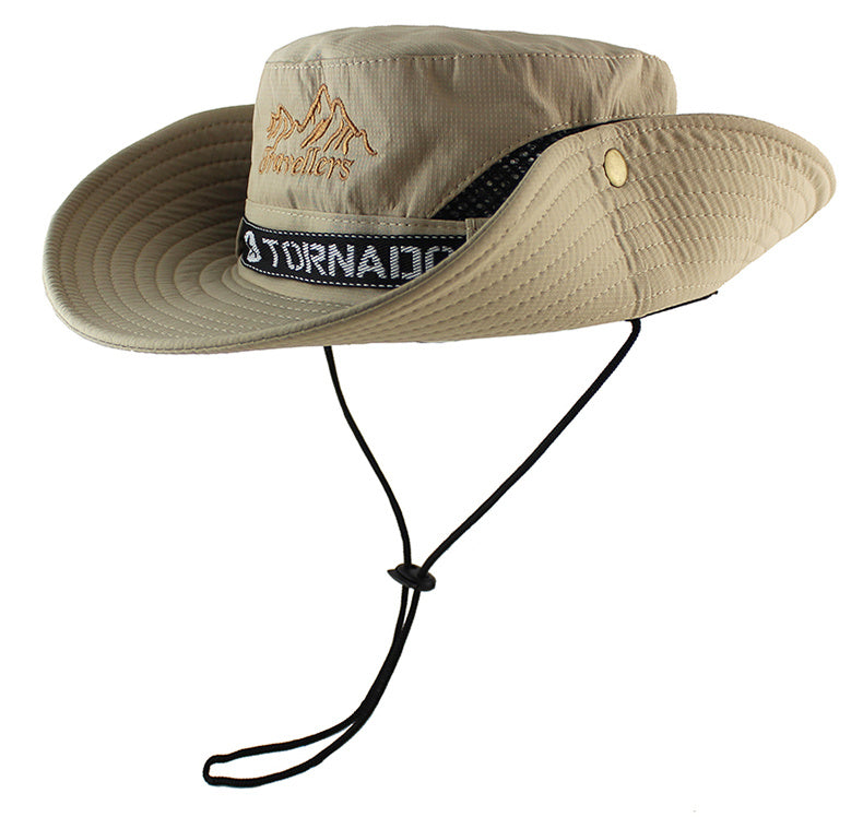 Men'S Outdoor Summer Sunshade Cover Face Fisherman Straw Hat Fishing Sun Hat 1621066141583