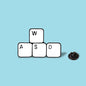 Japanese And Korean Cartoon Game Peripheral Brooch, Keyboard Adsw Button, Alloy Drip Brooch, Creative Mini Pin 1621132902655 