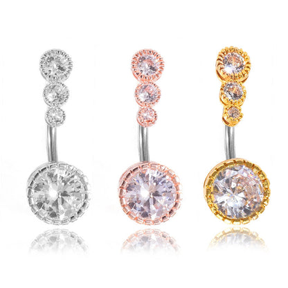 Navel-Ring Barbell Belly-Button Piercing Stainless-Steel Ombligo Stud Body-Jewelry Women 1621134794281