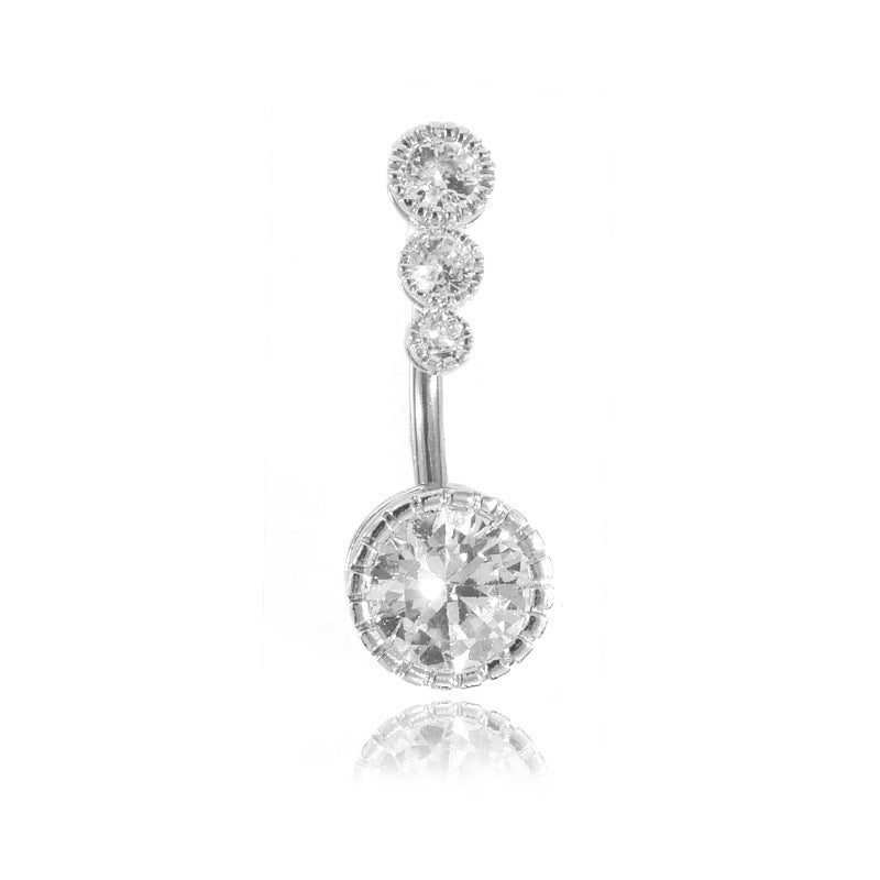 Navel-Ring Barbell Belly-Button Piercing Stainless-Steel Ombligo Stud Body-Jewelry Women 1621134807499