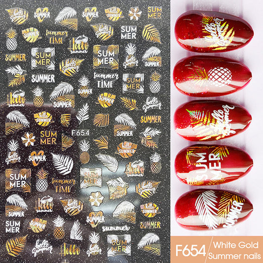 Japanese Three-dimensional 5D Embossed Nail Stickers 1621142659882