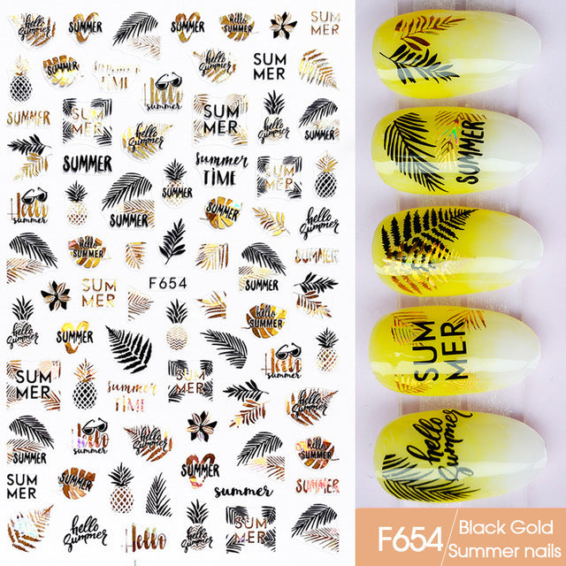 Japanese Three-dimensional 5D Embossed Nail Stickers 1621142659883