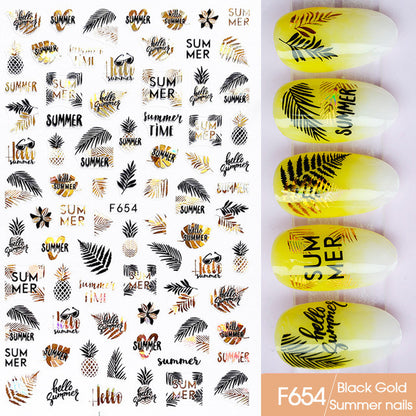 Japanese Three-dimensional 5D Embossed Nail Stickers 1621142659883