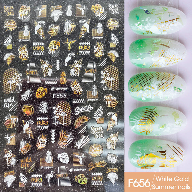 Japanese Three-dimensional 5D Embossed Nail Stickers 1621142659884