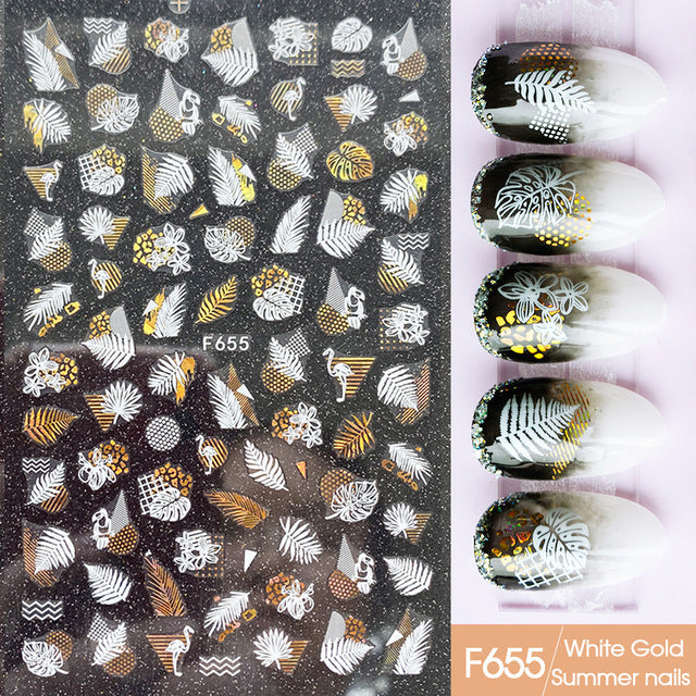 Japanese Three-dimensional 5D Embossed Nail Stickers 1621142659886