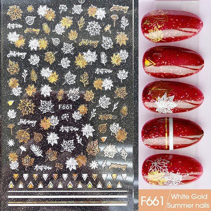 Japanese Three-dimensional 5D Embossed Nail Stickers 1621142660174