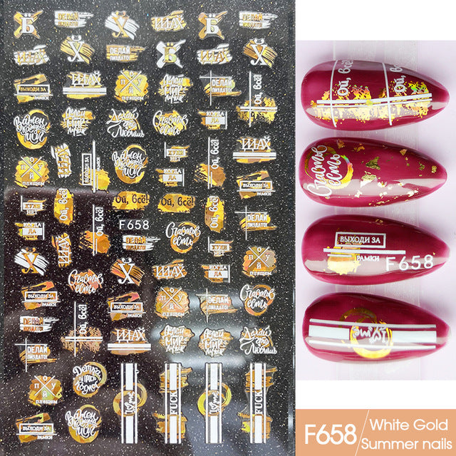 Japanese Three-dimensional 5D Embossed Nail Stickers 1621142660177