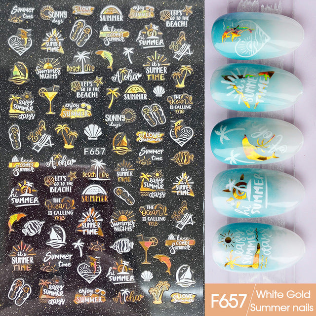 Japanese Three-dimensional 5D Embossed Nail Stickers 1621142711428
