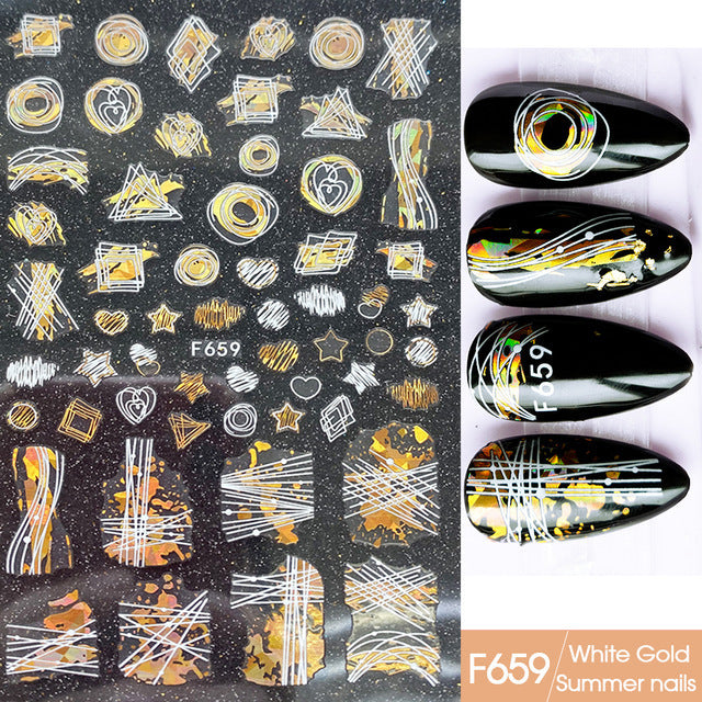 Japanese Three-dimensional 5D Embossed Nail Stickers 1621142723743