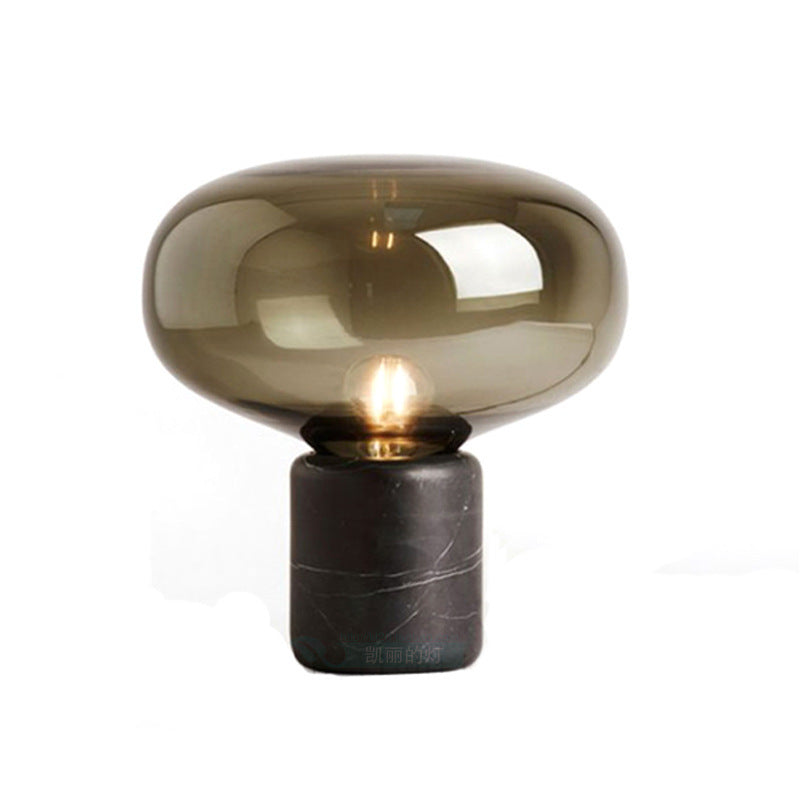 Modern Minimalist Marble Smoky Gray Living Room Bedroom Study Light Luxury Table Lamp 1621221991554