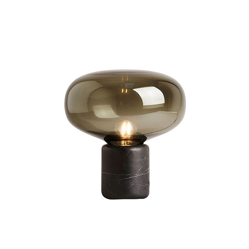 Modern Minimalist Marble Smoky Gray Living Room Bedroom Study Light Luxury Table Lamp 1621221991555