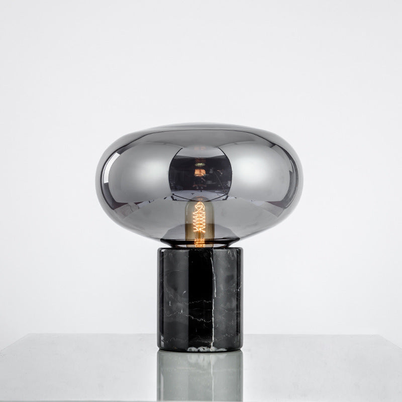 Modern Minimalist Marble Smoky Gray Living Room Bedroom Study Light Luxury Table Lamp 1621221991556